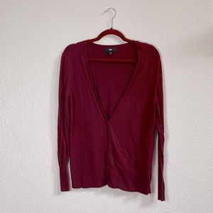 Mossimo dark red/maroon cardigan size extra large